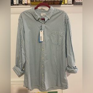 Men’s Blue & White Striped Shirt
